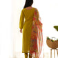 Pure Viscose Straight Kurta Set with Organza Printed Dupatta