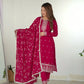 Blooming Rangoli Silk Embroidered Suit Set with Dupatta