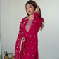 Blooming Rangoli Silk Embroidered Suit Set with Dupatta