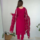 Blooming Rangoli Silk Embroidered Suit Set with Dupatta