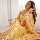 Fox Georgette Floral Anarkali Set with Three-Layer Flair and Lace Dupatta