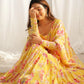 Fox Georgette Floral Anarkali Set with Three-Layer Flair and Lace Dupatta