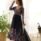 Floral Organza Silk Anarkali Set with Gota Patti Dupatta