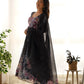 Floral Organza Silk Anarkali Set with Gota Patti Dupatta