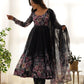 Floral Organza Silk Anarkali Set with Gota Patti Dupatta