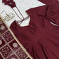 Pearl Trim Flare Anarkali