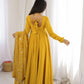 Pearl Trim Flare Anarkali