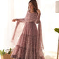 Fox Georgette Printed Anarkali Set with Lace Work Dupatta