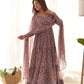 Fox Georgette Printed Anarkali Set with Lace Work Dupatta