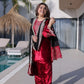 Ice Velvet Zari Embroidered Kurta Palazzo Set With Dupatta