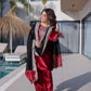 Ice Velvet Zari Embroidered Kurta Palazzo Set With Dupatta