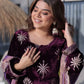 Ice Velvet Zari Embroidered Kurta Palazzo Set With Dupatta