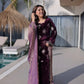 Ice Velvet Zari Embroidered Kurta Palazzo Set With Dupatta