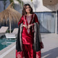 Ice Velvet Zari Embroidered Kurta Palazzo Set With Dupatta