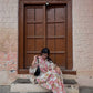 Indigo Floral Farshi Suit