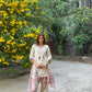 Indigo Floral Farshi Suit