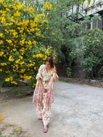 Indigo Floral Farshi Suit