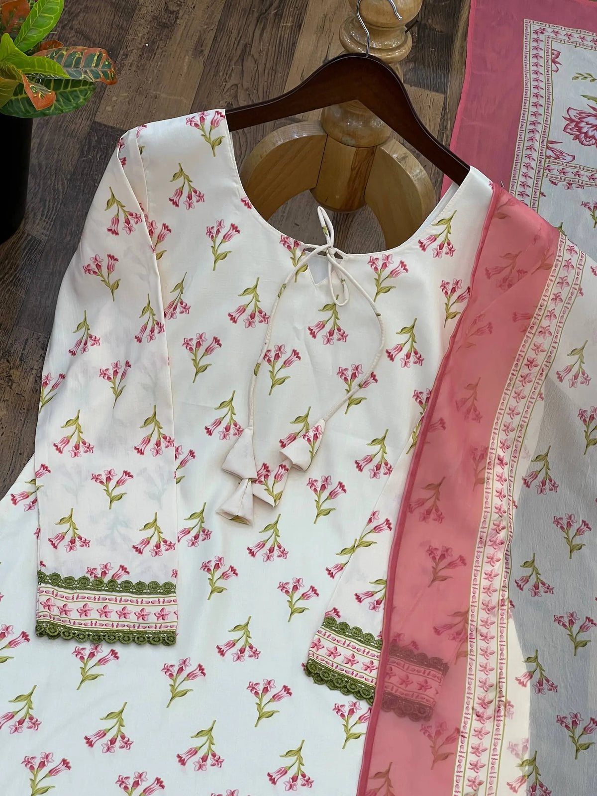 Indigo Floral Farshi Suit