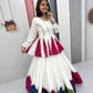 Ivory Bandhani Kediyu Lehenga