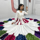 Ivory Bandhani Kediyu Lehenga