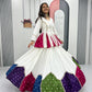 Ivory Bandhani Kediyu Lehenga
