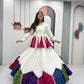 Ivory Bandhani Kediyu Lehenga