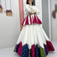 Ivory Bandhani Kediyu Lehenga