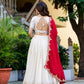 Ivory Charm Vichitra Embroidered Zari Sequin Lehenga Set