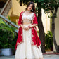 Ivory Charm Vichitra Embroidered Zari Sequin Lehenga Set