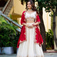 Ivory Charm Vichitra Embroidered Zari Sequin Lehenga Set