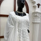 Ivory Chikankari Sequin Anarkali Set