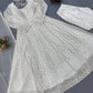 Ivory Chikankari Sequin Anarkali Set