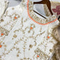 Ivory Chinon Embroidered Suit Set with Palazzo & Digital Print Organza Dupatta
