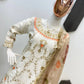 Ivory Chinon Embroidered Suit Set with Palazzo & Digital Print Organza Dupatta