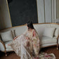 Ivory Chinon Embroidered Suit Set with Palazzo & Digital Print Organza Dupatta