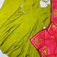 Ivory Chinon Kurti Pant Set with Printed Dupatta