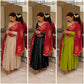 Ivory Chinon Kurti Pant Set with Printed Dupatta