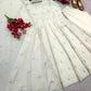 Ivory Chinon Silk Embroidered Anarkali Suit with Dupatta