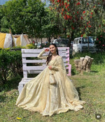 Ivory Chinon Silk Embroidered Anarkali Suit with Dupatta