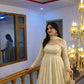 Ivory Chinon Silk Embroidered Anarkali Suit with Dupatta