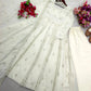 Ivory Chinon Silk Embroidered Anarkali Suit with Dupatta