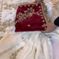 Ivory Fendy Sharara Set with Real Mirror Embroidery & Dupatta