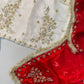 Ivory Fendy Sharara Set with Real Mirror Embroidery & Dupatta
