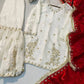 Ivory Fendy Sharara Set with Real Mirror Embroidery & Dupatta