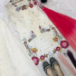 Ivory Floral Moti Sharara