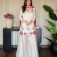 Ivory Floral Moti Sharara
