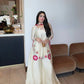 Ivory Floral Moti Sharara