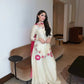 Ivory Floral Moti Sharara