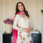 Ivory Floral Moti Sharara