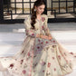 Ivory Floral Peplum Sharara Set